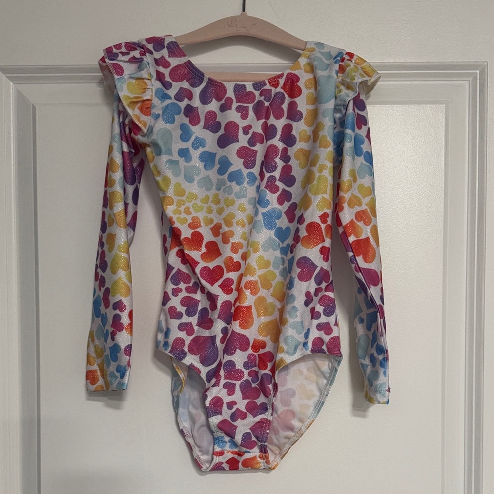 Colorful Heart Patterned Kids Bodysuit